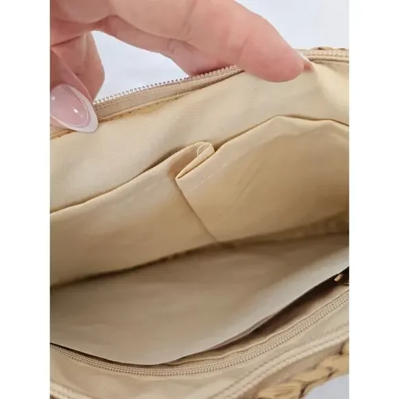 Style & Co Straw Crossbody Bag Purse with Shells NWT - Picture 6 of 6